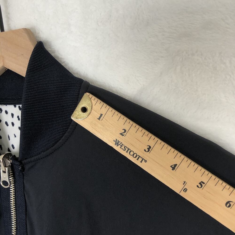 ADIDAS Reversible Full Zip Track Jacket Women's Sz S / M White Navy Blue Casual - Picture 9 of 13